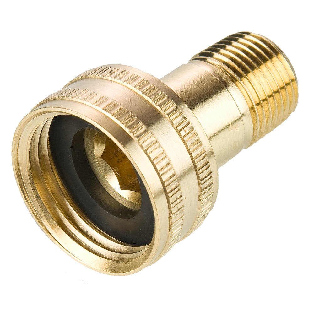 thumbnail image 2 of Brass 12mm Two Way Garden Hose Coupling - Water Fitting Connector Joiner Adaptor 2 of 5