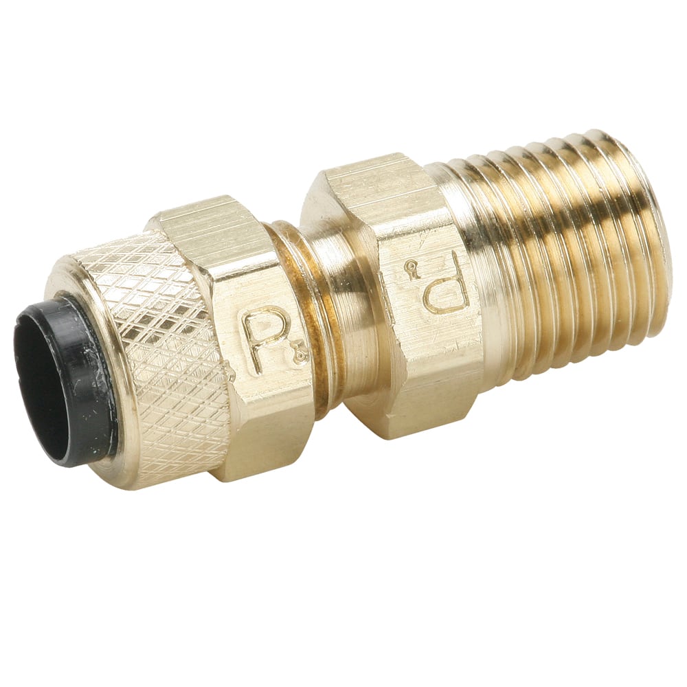 68P-4-4 - Brass Compression Fittings for Thermoplastic and Soft Metal  Tubing - Poly-Tite.