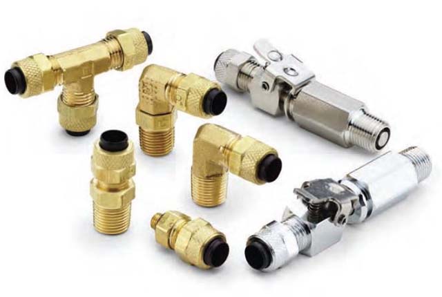 Tube to Pipe Parker 68VL-6-4 Vibra Lok Compression Style Fitting 3//8 and 1//4 Compression Connector Brass