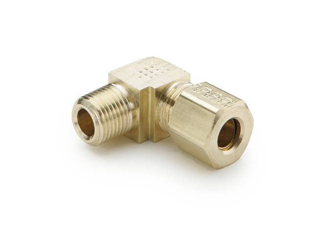 Compression 90 Degree Elbow Extruded Brass Parker 269CA-5-4 Compress-Align Compression Fitting 5//16 and 1//4 Tube to Pipe