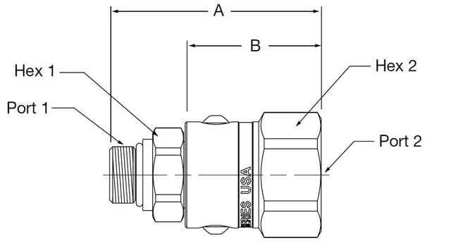 Dixon 1231-12-12 Male SAE Screw Thread x Male SAE O-Ring Boss Thread 1.06 1.06 Dixon 1231-12-12 Male SAE Screw Thread x Male SAE O-Ring Boss Thread 1.06 1.06