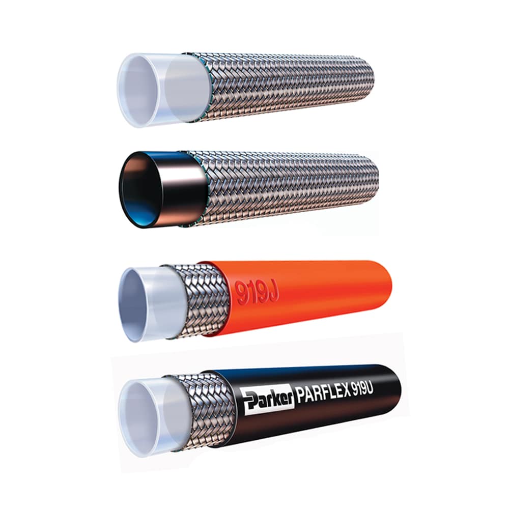 Parker PTFE hoses feature superior chemical compatibility, resist