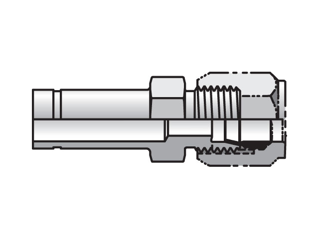 6 4 Trbu Ss Ferulok Straight Trbu Hydradyne Llc