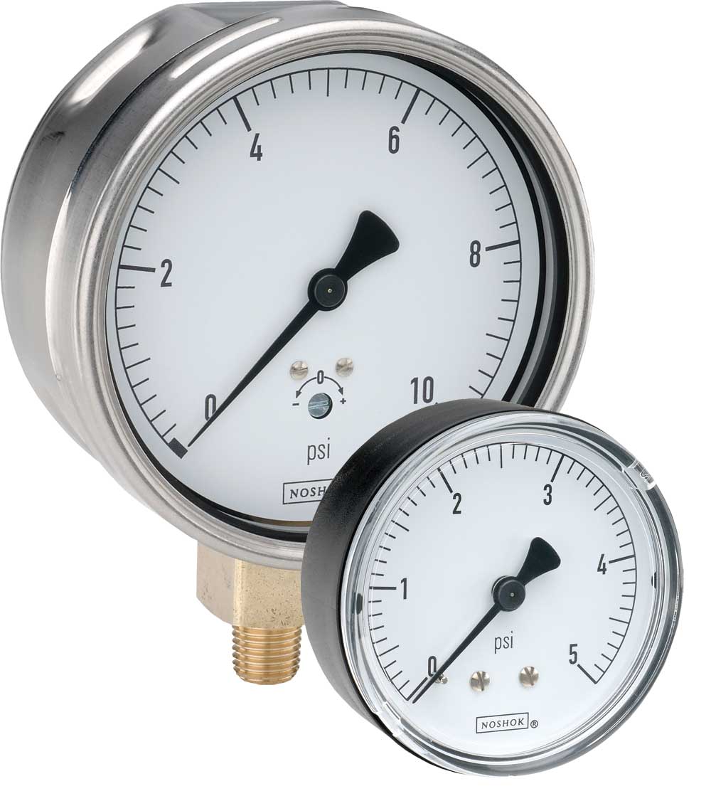 25 200 5 PSI Dial Indicating Pressure Gauge 200 Series Noshok